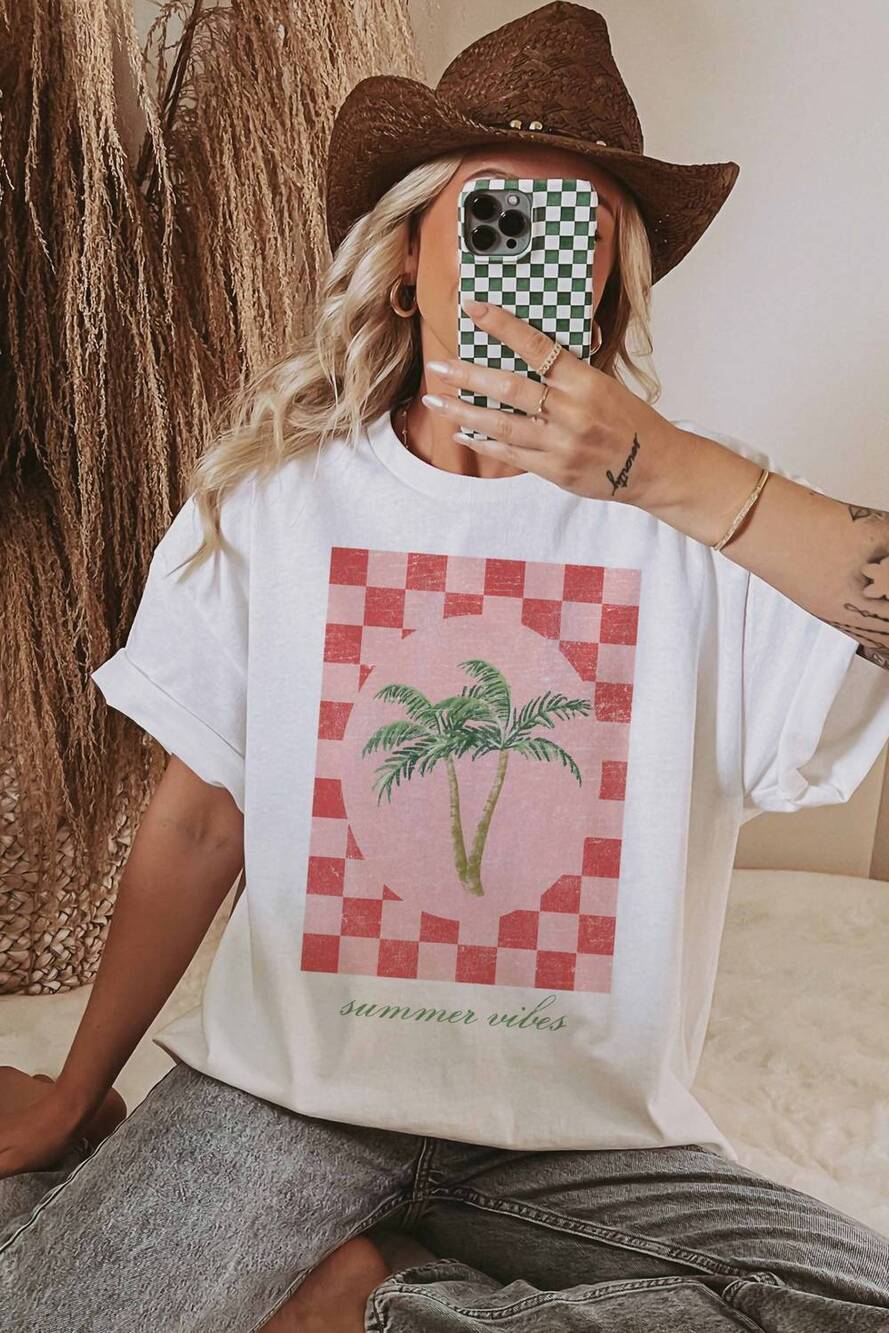 NEW WKNDER summer retro vibes shirt in white